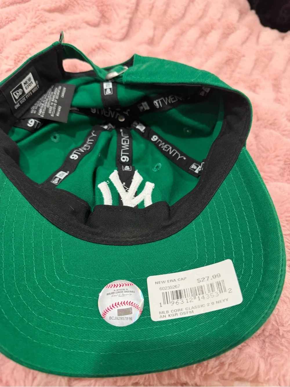 New Era Yankees Green Baseball Cap with White Logo
